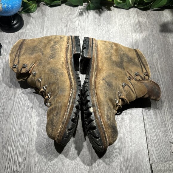 Vintage Brevettata Montagna Mountaineering Hiking Boots Swiss  Made Size 12 main image 10